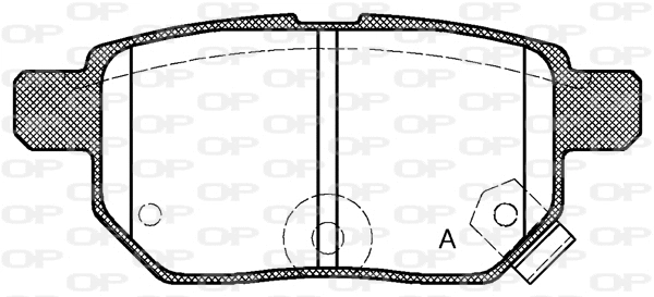 Kit de plaquettes de frein, frein à disque OPEN PARTS BPA1286.02