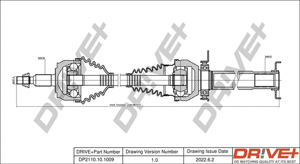 Arbre de transmission Dr!ve+ DP2110.10.1009