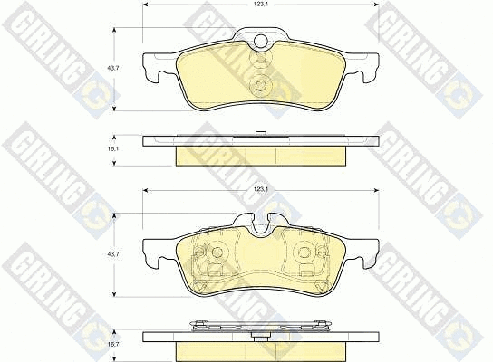 Kit de plaquettes de frein, frein à disque GIRLING 6115612