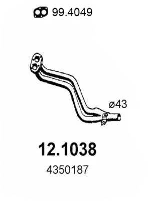 Tuyau d'échappement ASSO 12.1038
