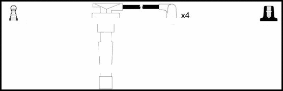 Kit de câbles d'allumage LEMARK HOES657