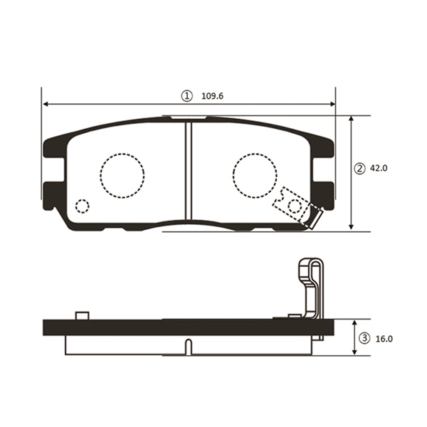 Kit de plaquettes de frein, frein à disque CTR GK0404