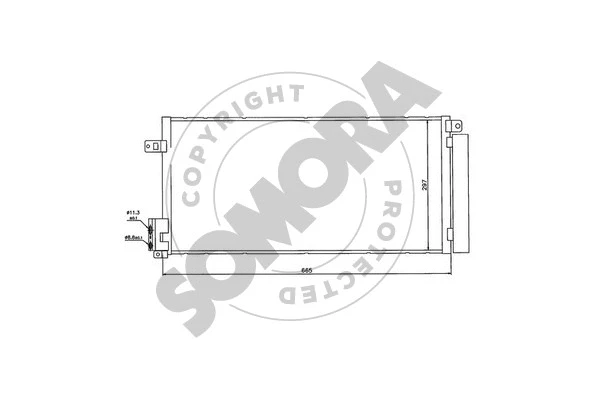 Condenseur, climatisation SOMORA 212660A