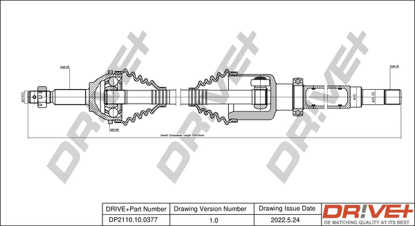 Arbre de transmission Dr!ve+ DP2110.10.0377