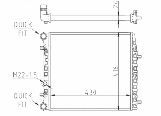 Radiateur, refroidissement du moteur HART 603 063