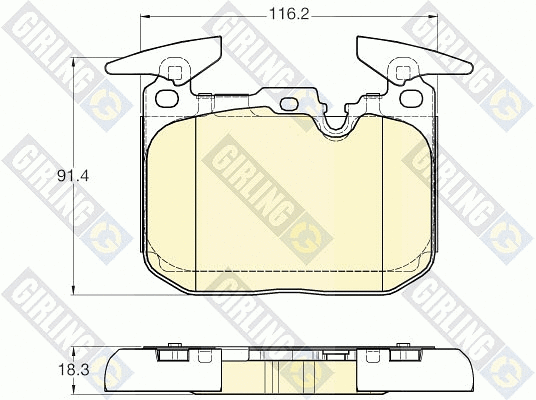 Kit de plaquettes de frein, frein à disque GIRLING 6119432