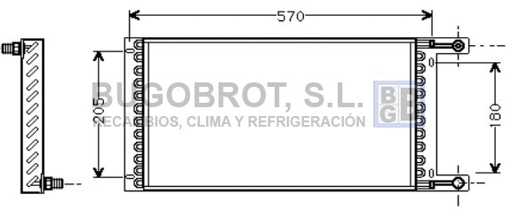 Condenseur, climatisation BUGOBROT 62-LC5060