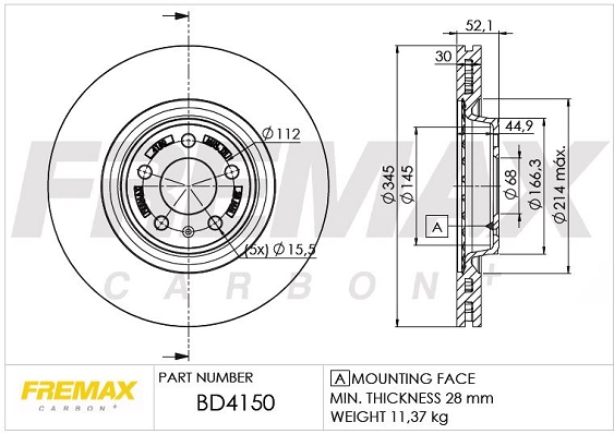 Disque de frein FREMAX BD-4150
