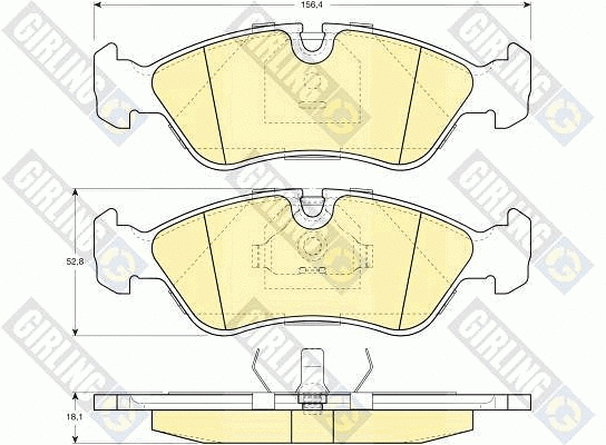 Kit de plaquettes de frein, frein à disque GIRLING 6109512