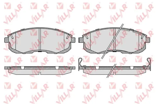 Kit de plaquettes de frein, frein à disque VILLAR 626.0090