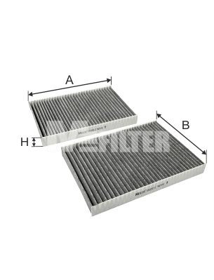Filtre, air de l'habitacle MFILTER K 9122C-2