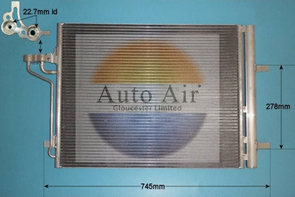 Condenseur, climatisation AUTO AIR GLOUCESTER 16-1412