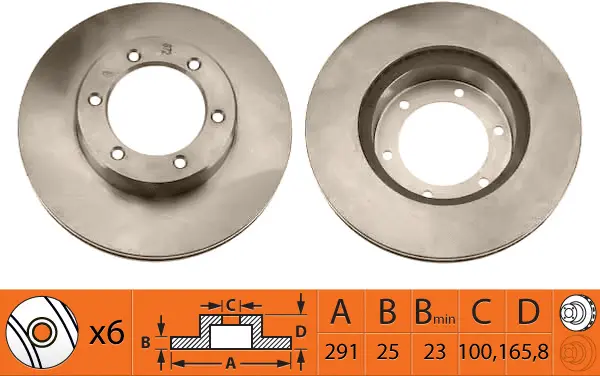Disque de frein SB BR21108T