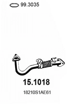 Tuyau d'échappement ASSO 15.1018