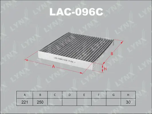 Filtre, air de l'habitacle LYNXAUTO LAC-096C