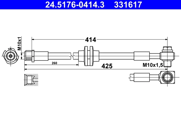 Flexible de frein ATE 24.5176-0414.3