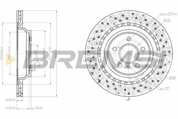 Disque de frein BREMSI CD8205V