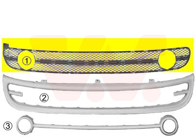 Grille de ventilation, pare-chocs VAN WEZEL 5803499