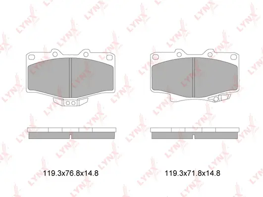 Kit de plaquettes de frein, frein à disque LYNXAUTO BD-7603