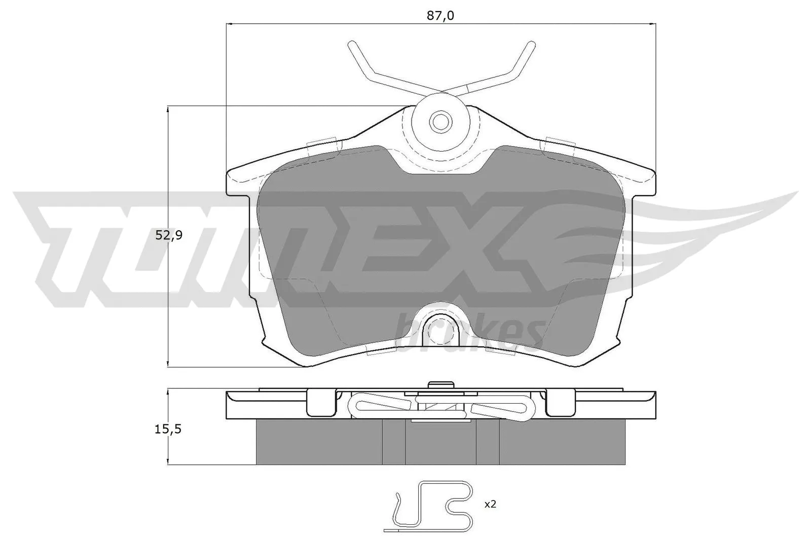 Kit de plaquettes de frein, frein à disque TOMEX Brakes TX 14-51
