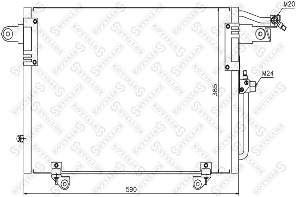 Condenseur, climatisation STELLOX 10-45303-SX