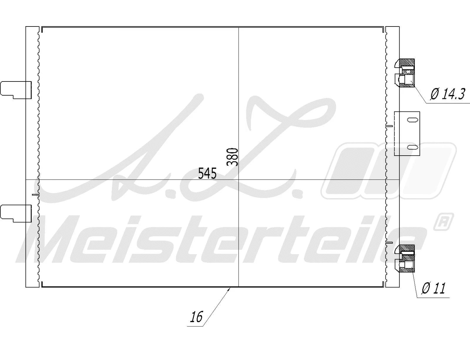 Condenseur, climatisation A.Z. Meisterteile AZMT-45-030-1174
