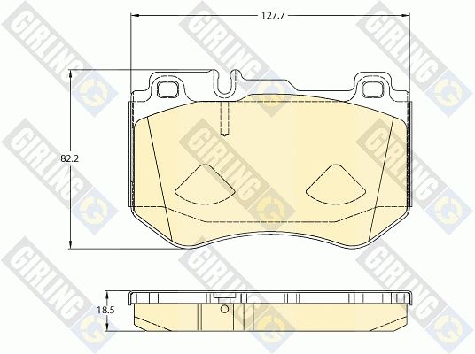 Kit de plaquettes de frein, frein à disque GIRLING 6120785