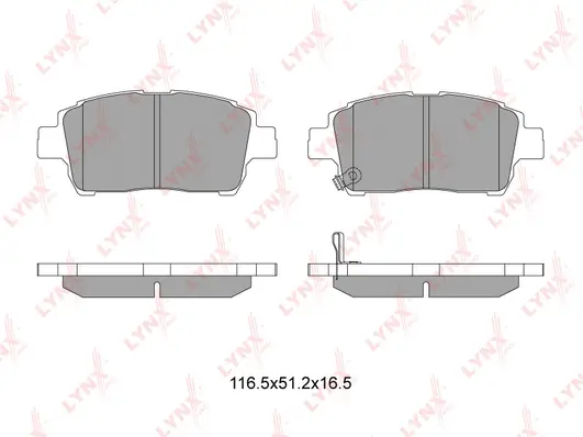 Kit de plaquettes de frein, frein à disque LYNXAUTO BD-7526
