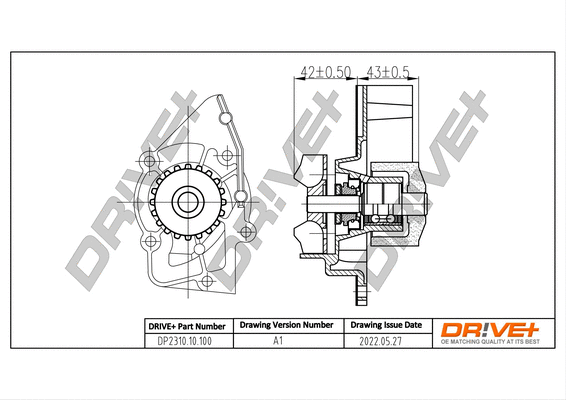 Pompe à eau, refroidissement du moteur Dr!ve+ DP2310.10.100