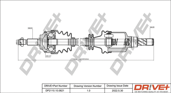 Arbre de transmission Dr!ve+ DP2110.10.0821