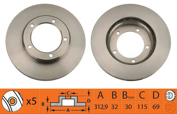 Disque de frein SB BR21144T