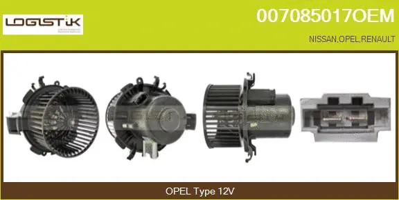 Pulseur d'air habitacle LGK 007085017OEM