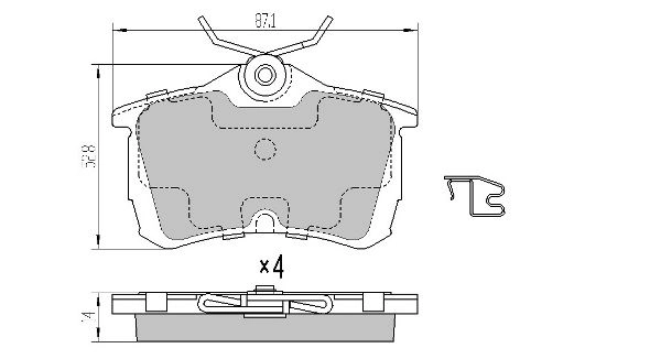 Kit de plaquettes de frein, frein à disque FREMAX FBP-1608
