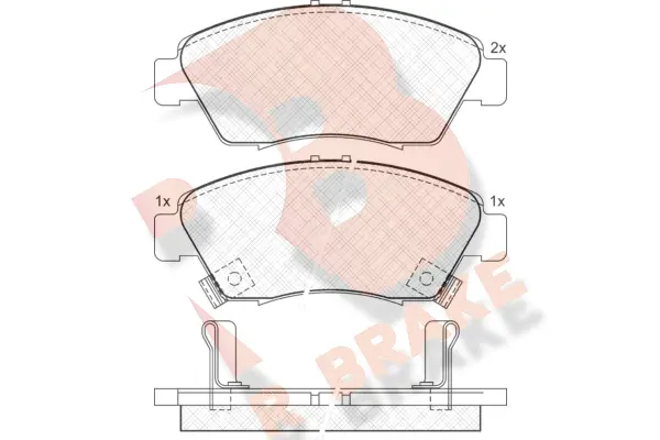 Kit de plaquettes de frein, frein à disque R BRAKE RB0959