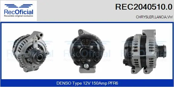 Alternateur RECOFICIAL REC2040510.0