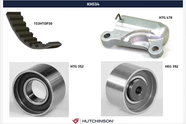 Kit de courroie crantée HUTCHINSON KH 534