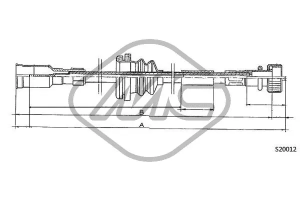 Câble flexible de commande de compteur Metalcaucho 82432