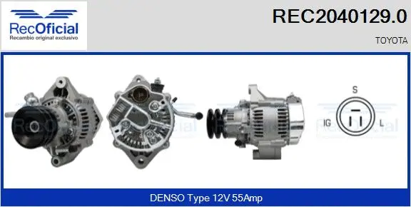 Alternateur RECOFICIAL REC2040129.0