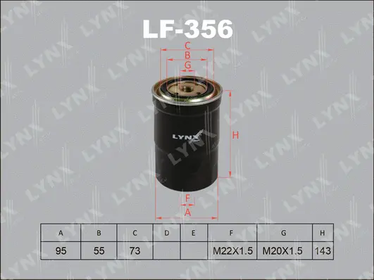 Filtre à carburant LYNXAUTO LF-356