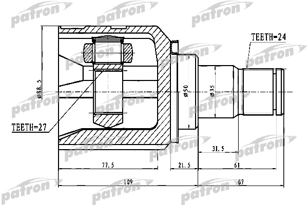 Joint, arbre de commande PATRON PCV1742
