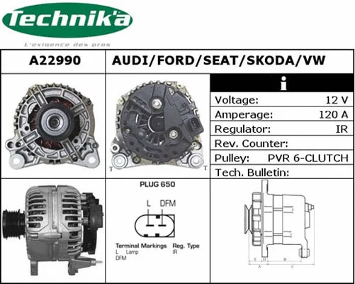 Alternateur Technika A22990