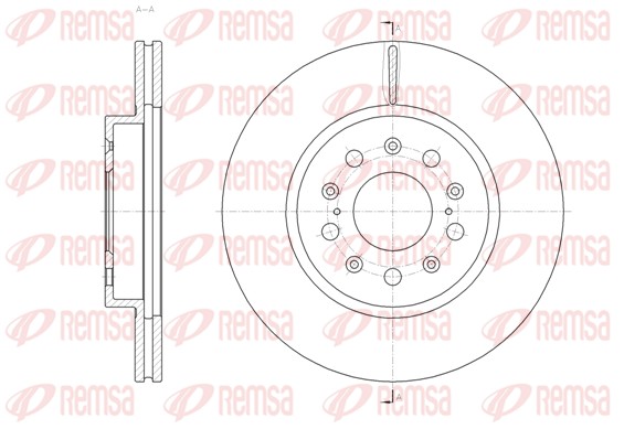 Disque de frein REMSA 61820.10