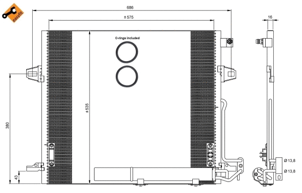 Condenseur, climatisation NRF 35927