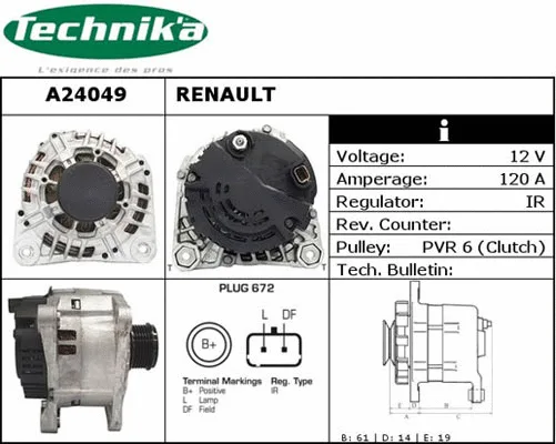 Alternateur Technika A24049