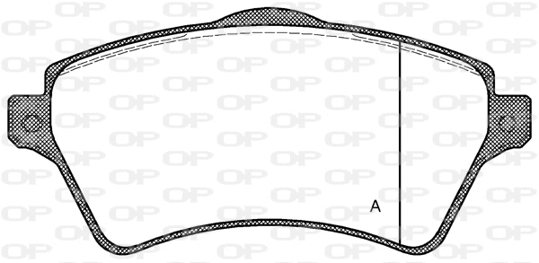 Kit de plaquettes de frein, frein à disque OPEN PARTS BPA0822.00