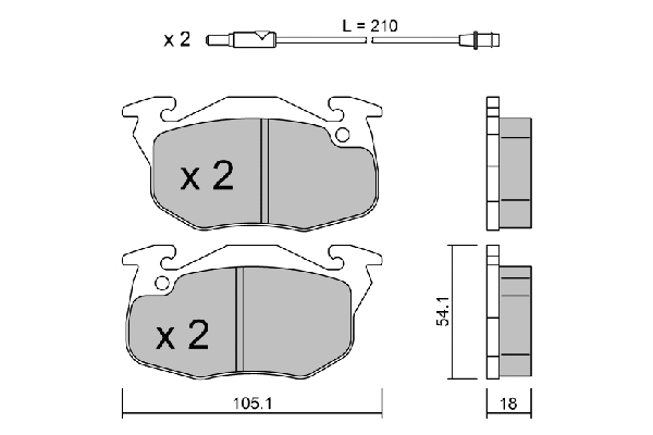 Kit de plaquettes de frein, frein à disque AISIN BPPE-1003