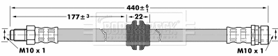 Flexible de frein BORG & BECK BBH6977