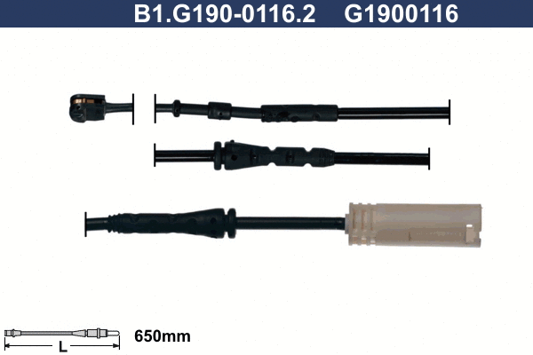 Contact d'avertissement, usure des plaquettes de frein GALFER B1.G190-0116.2