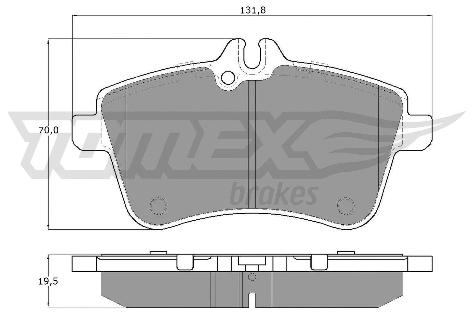 Kit de plaquettes de frein, frein à disque TOMEX Brakes TX 14-55