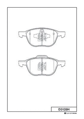 Kit de plaquettes de frein, frein à disque MK Kashiyama D3128H
